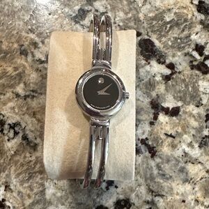 Movado Silver and Black Women's Watch